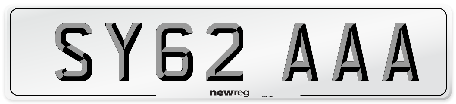 SY62 AAA Number Plate from New Reg